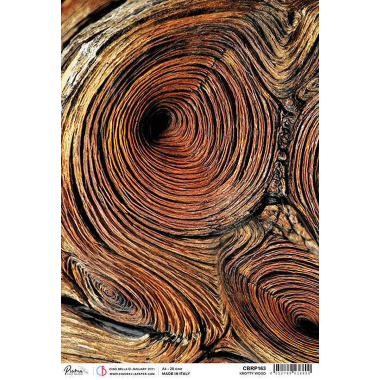 Reispapier A4 Knotiges Holz