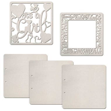 Set Albumseiten 8 5/8"x8 5/8" It's a Girl