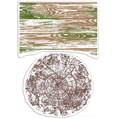 Klarsicht-Stempelset 4"x6" Holzmaserung