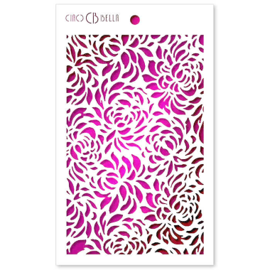 Struktur-Schablone 5"x8" Blumenmuster