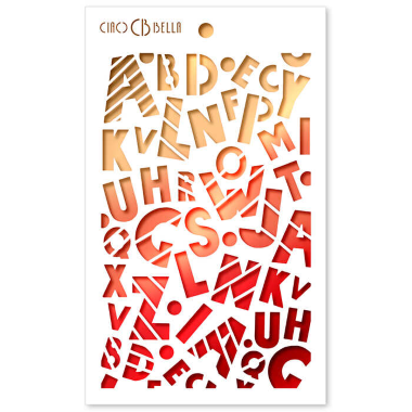 Struktur-Schablone 5"x8" Baby Alphabet