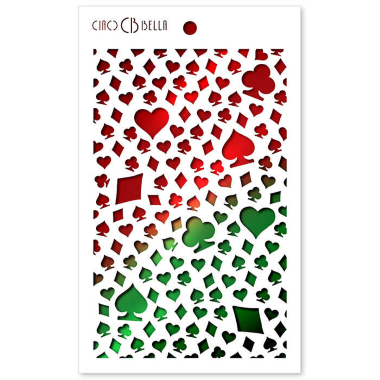 Struktur-Schablone 5"x8" Kartensymbole