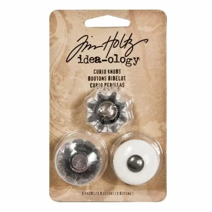 Idea-ology • Tim Holtz Curio Knöpfe 3 Stück