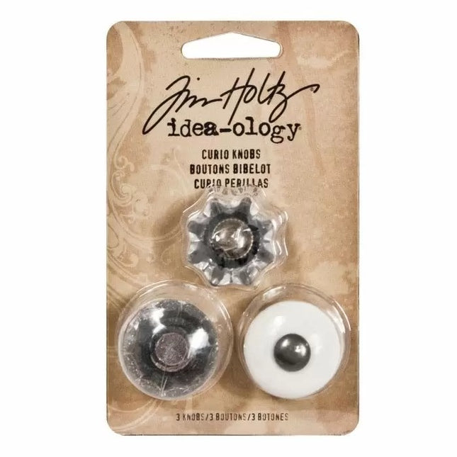 Idea-ology • Tim Holtz Curio Knöpfe 3 Stück