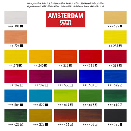 Amsterdam • Standard Serie Acrylfarben Allgemeine Auswahl Set 24x20ml