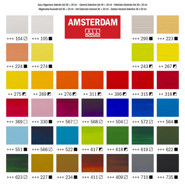Amsterdam • Standard Serie Acrylfarben 36x20ml