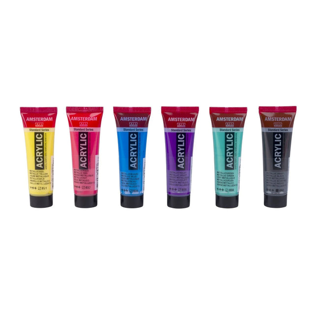 Amsterdam • Standard Serie Acrylfarbe Bunte Metallic Set 6x20ml