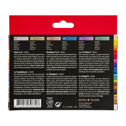 Amsterdam • Standard Serie Acrylfarbe Perlmutt Set 6x20ml