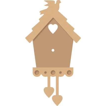 Vaessen Creative • MDF Uhr Vogelhaus