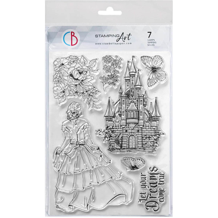 Klarsichtstempel Set 6"x8" Es war einmal