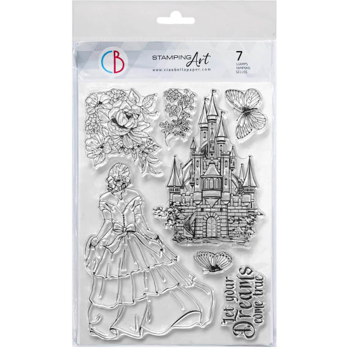 Klarsichtstempel Set 6"x8" Es war einmal