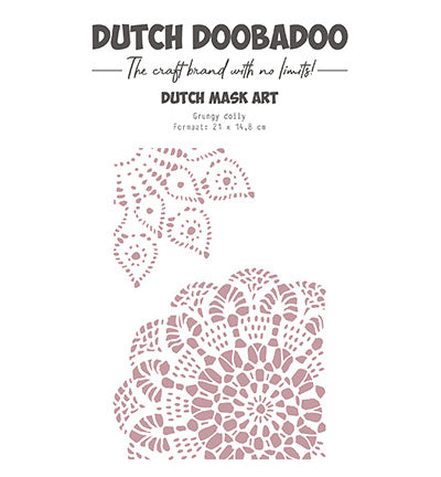 DDBD Schablone Art Grunge Spitzendeckchen