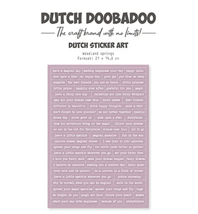 DDBD Niederländische Stickerkunst Woodland Springs