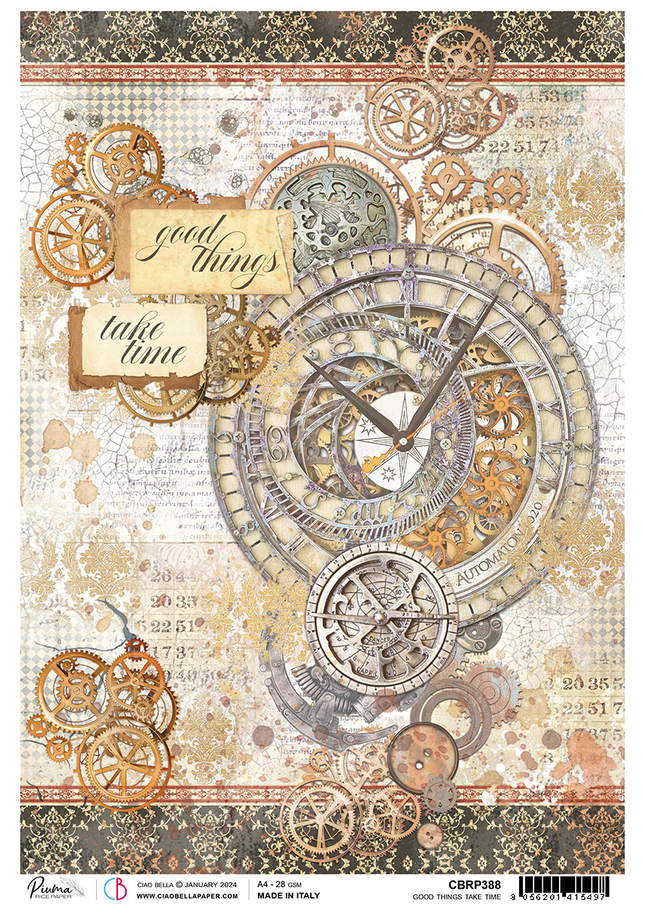 Reispapier A4 Good Things Take Time