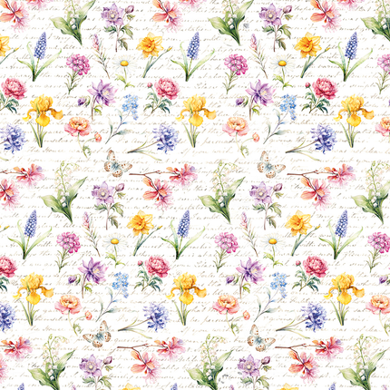 SEIDENPAPIER BLUMENLADEN MUSTER A4 6/STK