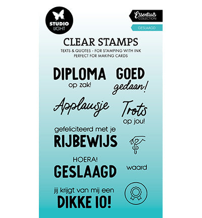 SL Klarsichtstempel Geslaagd Essentials Nr.642