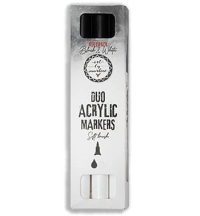 ABM Duo Acrylmarker Schwarz und Weiß Essentials Nr.25