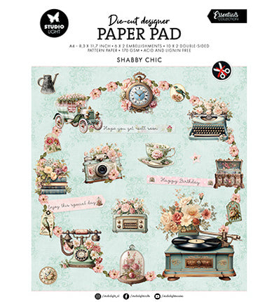SL Stanzpapierblock Shabby Chic Essentials Nr. 169