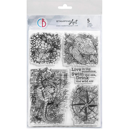 KLARSICHTSTEMPEL SET 6"X8" MECHANISCHES MEER