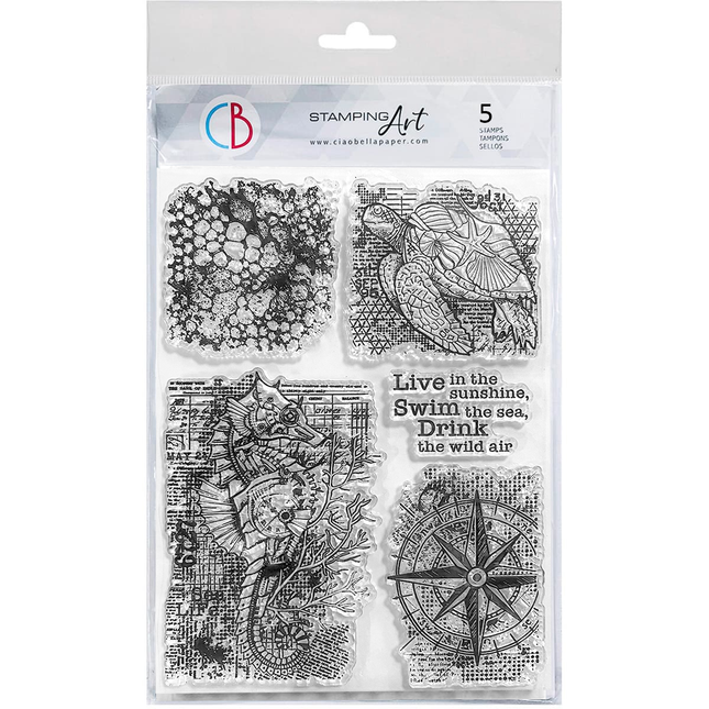 KLARSICHTSTEMPEL SET 6"X8" MECHANISCHES MEER