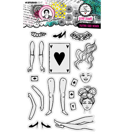 ABM Klarsichtstempel Spielkartenfrauen Signature Collection Nr. 650