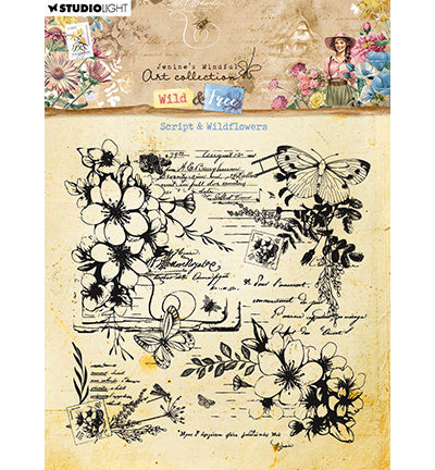 JMA Clear Stamp Schrift & Wildblumen Wild & Free Nr. 671