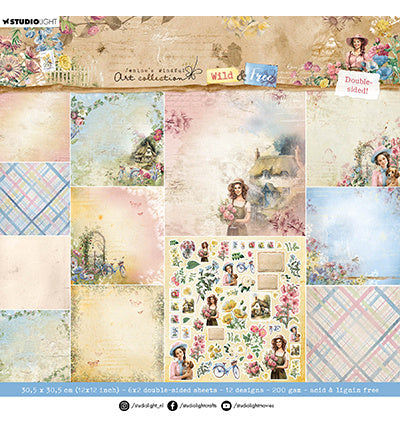 JMA Designpapierblock doppelseitig Scrapbooking Wild & Free Nr. 182