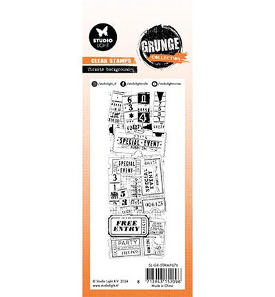 GR Klarsichtstempel Tickets Hintergrund Grunge Kollektion Nr. 676