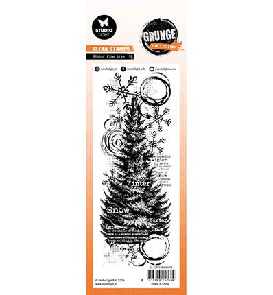 GR Klarsichtstempel Winterkiefer Grunge Kollektion Nr. 678