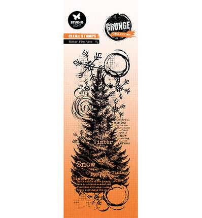 GR Klarsichtstempel Winterkiefer Grunge Kollektion Nr. 678