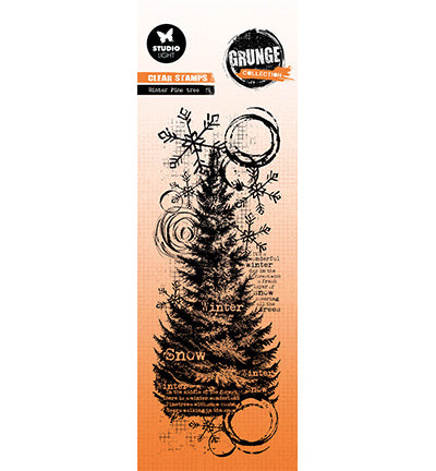 GR Klarsichtstempel Winterkiefer Grunge Kollektion Nr. 678