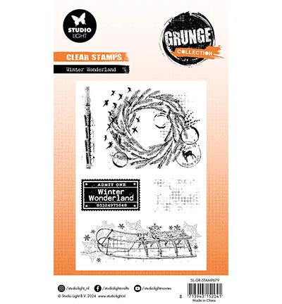 GR Klarsichtstempel Wintermarkt Grunge Kollektion Nr. 680