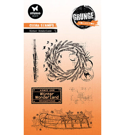 GR Klarsichtstempel Wintermarkt Grunge Kollektion Nr. 680