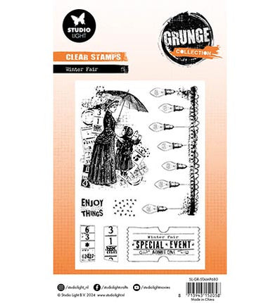 GR Klarsichtstempel Wintermarkt Grunge Kollektion Nr. 680