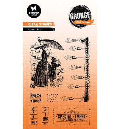 GR Klarsichtstempel Wintermarkt Grunge Kollektion Nr. 680
