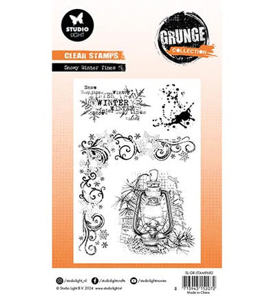 GR Klarsichtstempel Schneereiche Winterzeit Grunge Kollektion Nr. 682