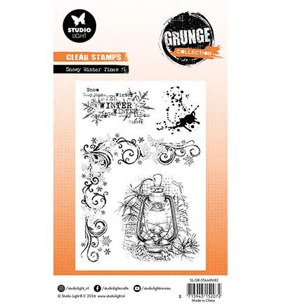 GR Klarsichtstempel Schneereiche Winterzeit Grunge Kollektion Nr. 682