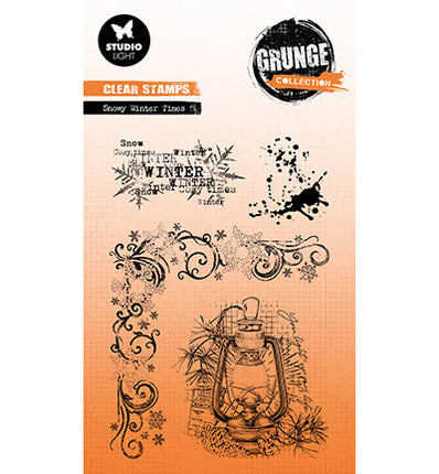 GR Klarsichtstempel Schneereiche Winterzeit Grunge Kollektion Nr. 682