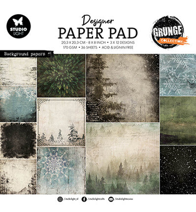 GR Designpapierblock Hintergrundpapier Grunge Collection Nr. 187