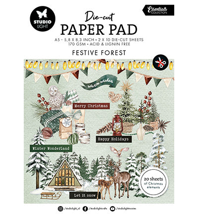 SL Stanzpapierblock Festlicher Wald Essentials Nr. 204