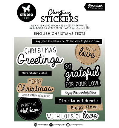 SL Stickerblock Englische Weihnachtstexte Essentials Nr. 21