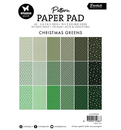 SL Musterpapierblock Weihnachtsgrün Essentials Nr. 208