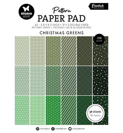 SL Musterpapierblock Weihnachtsgrün Essentials Nr. 208