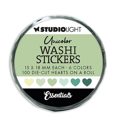 SL Washi Stanzaufkleber Grün Essentials Nr. 19