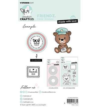 CCL Klarsichtstempel EN Made with love Friendz Nr. 709
