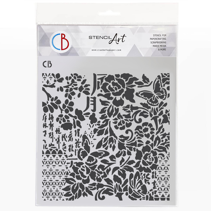 TEXTURSCHABLONE 8"X8" HARMONISCHES BLÜHEN