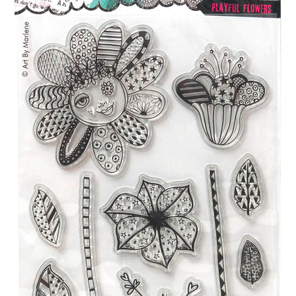 ABM Klarsichtstempel Verspielte Blumen Signature Kollektion Nr. 715