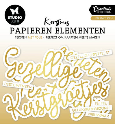SL Papierelemente Goldene Weihnachtswünsche Essentials Nr. 16