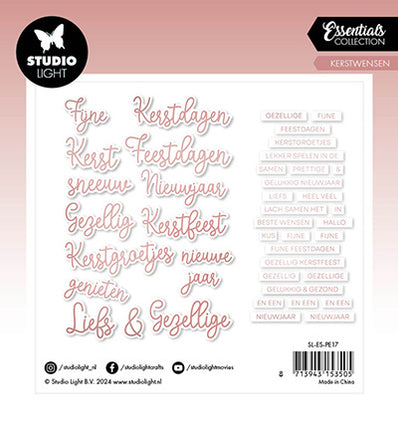 SL Papierelemente Roségold Weihnachtswünsche Essentials Nr. 17