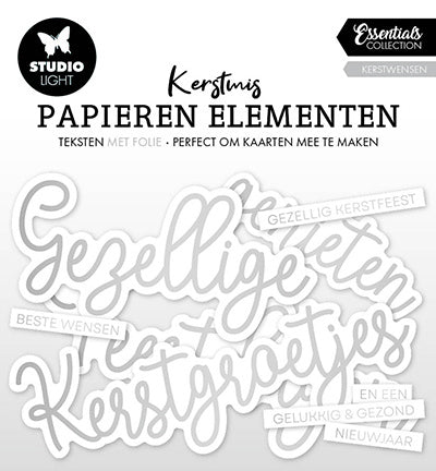 SL Papierelemente Silber Weihnachtswünsche Essentials Nr. 18